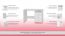Desk Milo 01, Colour: White / Pink, Solid pine wood - Measurements: 77 x 110 x 60 cm (H x W x D)