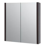 Bathroom - Mirror cabinet Bidar 02, Colour: Oak black - 65 x 60 x 12 cm (H x W x D)