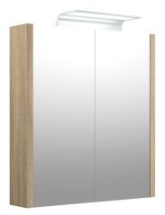 Bathroom - Mirror cabinet Bidar 09, Colour: Oak - 65 x 60 x 12 cm (H x W x D)