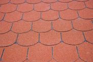 Roof shingles plain tile - colour: red,  
