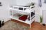 Bunk bed "Easy Premium Line" K12/n, convertible, solid beech wood, white finish - 90 x 200 cm