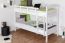Bunk bed "Easy Premium Line" K11/n, solid beech wood, white finish, convertible - 90 x 200 cm