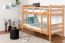 Bunk bed "Easy Premium Line" K3/n, solid beech wood, clearly varnished, convertible - 90 x 200 cm
