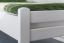 Single bed "Easy Premium Line" K1/2n, solid beech wood, white finish - 90 x 190 cm