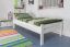 Single bed "Easy Premium Line" K1/2n, solid beech wood, white finish - 90 x 190 cm