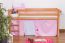 Midsleeper / Children's bed Andi, solid beech wood, clearly varnished, incl. slatted bed frame - 90 x 200 cm