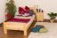 Children's bed / Youth bed A23, solid pine wood, clearly varnished, incl. slatted frame - 90 x 200 cm 