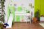 Children's bed / High sleeper Tom solid beech wood, includes slatted frame, slide and tower - Color: white paint finish