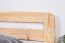 Children's bed / Youth bed, solid pine wood A6, clearly varnished, incl. slatted frame - Size 90 x 200 cm