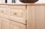 Sideboard 009, 3 doors, 3 drawers, solid pine wood, clearly varnished - H100 x W150 x D45 cm 