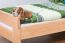 Children's bed / Youth bed "Easy Premium Line" K2, solid beech wood, clearly varnished