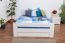 Single bed / Storage bed "Easy Premium Line" K6 incl. 2 drawers and 1 cover plate, solid beech wood, white - 140 x 200 cm 