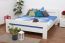 Double bed "Easy Premium Line" K6, solid beech wood, white - 160 x 200 cm 