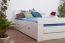  Double bed / Storage bed "Easy Premium Line" K6 incl. 4 drawers and 2 cover plates, solid beech wood, white - 160 x 200 cm 