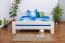 Double bed "Easy Premium Line" K6, solid beech wood, white - 180 x 200 cm 