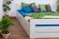 Double bed / Storage bed "Easy Premium Line" K6 incl. 4 drawers & 2 cover plates, solid beech, white - 180 x 200 cm