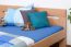 Double bed "Easy Premium Line" K6, solid beech wood, clearly varnished - 180 x 200 cm 