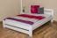 Teenage bed solid, natural pine wood A7, including slatted frame - Measurements 160 x 200 cm