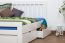 Double bed / Storage bed K8 "Easy Premium Line" incl. 4 drawers and 2 cover plates, solid beech wood, white - 180 x 200 cm 