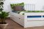 Youth bed K8 "Easy Premium Line" incl. 4 drawers and 2 cover plates, solid beech wood, white - 160 x 200 cm