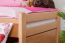 Children's bed / Youth bed "Easy Premium Line" K1/2n incl. 2 drawer and cover plates, solid beech wood, clearly varnished - 90 x 200 cm