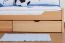 Children's bed / Youth bed "Easy Premium Line" K1/1n incl. 2 drawer and 2 cover plates, clearly varnished - 90 x 200 cm