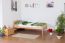 Children's bed / Youth bed "Easy Premium Line" K1/2n, solid beech wood, clearly varnished - 90 x 190 cm