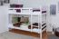 Bunk bed "Easy Premium Line" K3/n, solid beech wood, white - 90 x 200 cm