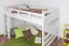Adult bunk bed ' Easy Premium Line ® ' K15/n, solid beech wood white lacquered, convertible - lying area: 120 x 200 cm