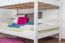 Adult bunk beds ' Easy Premium Line ® ' K16/n, head and foot part straight, solid beech wood white lacquered - lying surface: 120 x 200 cm, divisible
