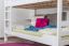 Adult bunk beds ' Easy Premium Line ® ' K16/n, head and foot part straight, solid beech wood white lacquered - lying surface: 120 x 190 cm, divisible