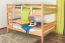Adult bunk beds ' Easy Premium Line ' K16/n, head and foot part straight, solid beech wood natural - lying surface: 140 x 200 cm, divisible