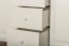 Chest of drawers pine solid wood white lacquered Junco 158 – Dimensions 123 x 121 x 42 cm