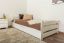 Youth bed/functional bed Pine solid wood white lacquered 92, incl. slat grate - Lying surface: 90 x 200 cm
