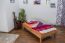 Futon bed / Solid wood bed Wooden Nature 04, heartbeech wood, oiled - size 100 x 200 cm