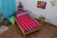 Futon bed / Solid wood bed Wooden Nature 04, heartbeech wood, oiled - size 100 x 200 cm
