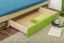 Children's bed / Kid bed Dennis 13 incl. drawer, Colour: Ash Green - Lying surface: 80 x 195 cm (W x L)