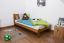 Single bed A27, solid pine wood, oak finish - 90 x 200 cm