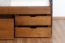 Single bed/functional bed pine solid wood color oak rustic 94, incl. slat grate - 90 x 200 cm (w x l)