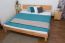 Futon bed / Solid wood bed Wooden Nature 02, heartbeech wood, oiled - 200 x 200 cm