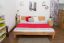 Futon bed / Solid wood bed Wooden Nature 02, heartbeech wood, oiled - 200 x 200 cm