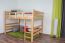 Adult bunk bed ' Easy Premium Line ® ' K15/n, solid beech wood natural, convertible - lying area: 140 x 200 cm