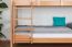 Bunk Beds ' Easy Premium Line ® ' K3/n/1, Beech solid wood natural - Dimensions: 90 x 200 cm, divisible