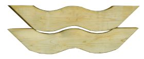 Top Corner Piece | 8-Piece Set | for Vitalba Gazebo | Spruce / Pine | Pressure-Treated | Length: 69 cm