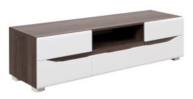 Comillas 04 TV Stand | Walnut & White | 43 x 160 x 47 cm | Modern Design | Soft Close