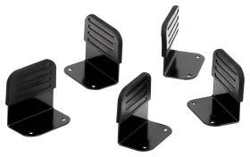 L-Shaped Furniture Handles | Marincho Series | 5 Pieces | Black | Modern Metal & Rubber