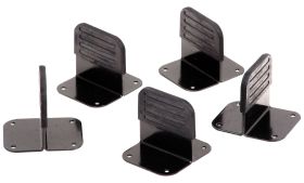 Marincho Series T-Shaped Furniture Handles | Set of 5 | Black | Modern Metal & Rubber | 5 cm Wide