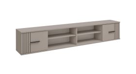 Shelf | cashmere | 204 x 25 x 39 cm | 2 doors | 6 compartments | high-quality workmanship | simple design | for office or bedroom