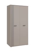 Hinged door wardrobe | cashmere | closet | 2 doors | 90 x 55 x 191 cm | 1 clothes rail | high-quality workmanship | 4 compartments | for bedrooms