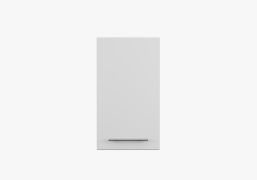 White Hinge-Door Wardrobe | Wall Cabinet 71.5 x 40 x 29 cm | Parnassus 03 | 1 Door | Simple Design | Metal Handles